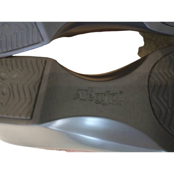 Alegria Women's Leather Shoes Size 41 Cranberry Gold Comfort Safety Work Travel - Picture 3 of 9